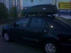 Багажник LUX для Volkswagen Polo седан 2010-аэродинамическая дуга)