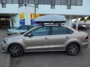 Багажник LUX для Volkswagen Polo седан 2010-крыловидная дуга)