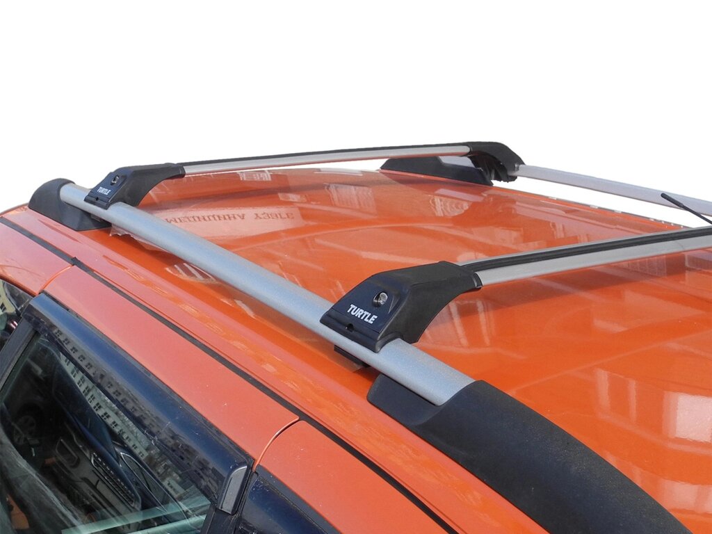 Багажник Tourmaline V1 серебристый на рейлинги Chery Kimo (A1), хэтчбек, 2006-... от компании ООО «ПЛАРК ТРЭЙД» - фото 1