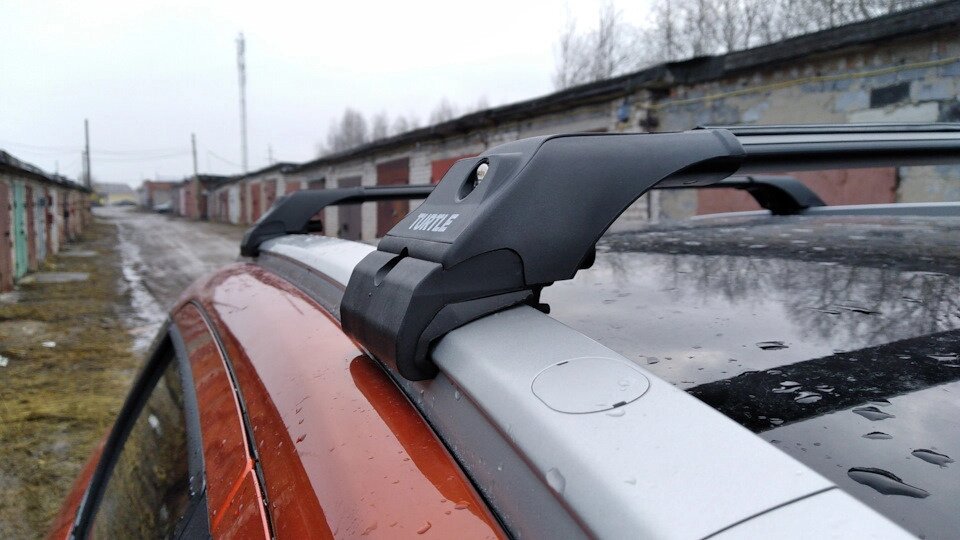 Багажник Turtle Tourmaline v2 черный  для Ford Galaxy с интегрированными рейлингами от компании ООО «ПЛАРК ТРЭЙД» - фото 1