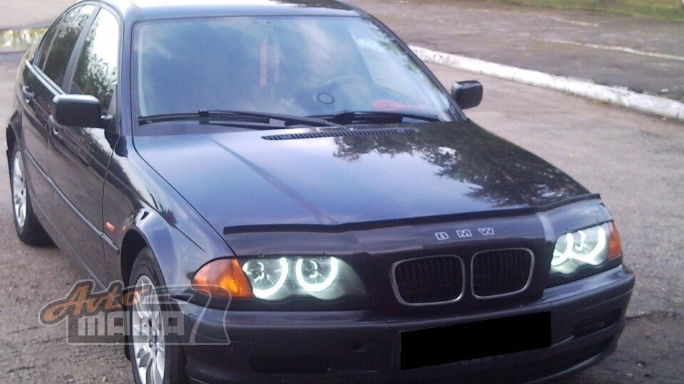 Дефлектор капота - мухобойка, BMW 3 серии, Е46, 1998-2001 г. в., VIP TUNING от компании ООО «ПЛАРК ТРЭЙД» - фото 1