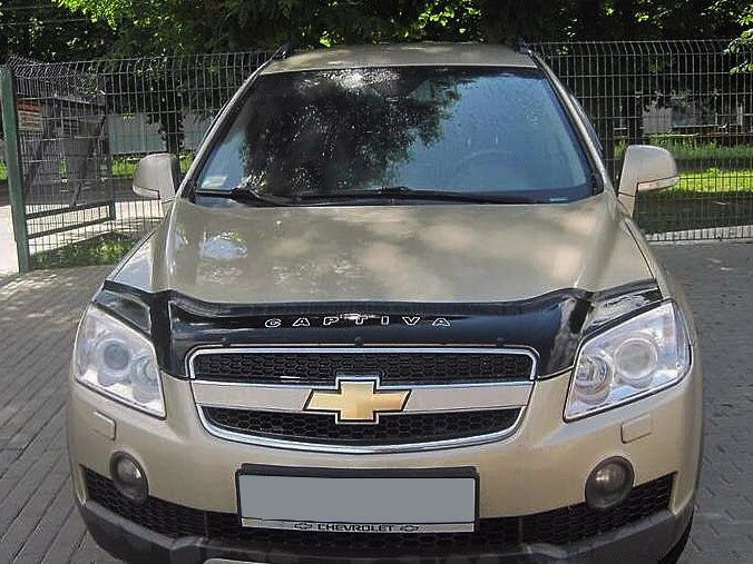 Дефлектор капота - мухобойка, Chevrolet Captiva 2006-2011, VIP TUNING от компании ООО «ПЛАРК ТРЭЙД» - фото 1