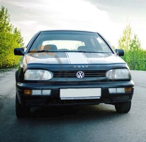 Дефлектор капота - мухобойка, VW Golf-3 1991-1997, VIP TUNING