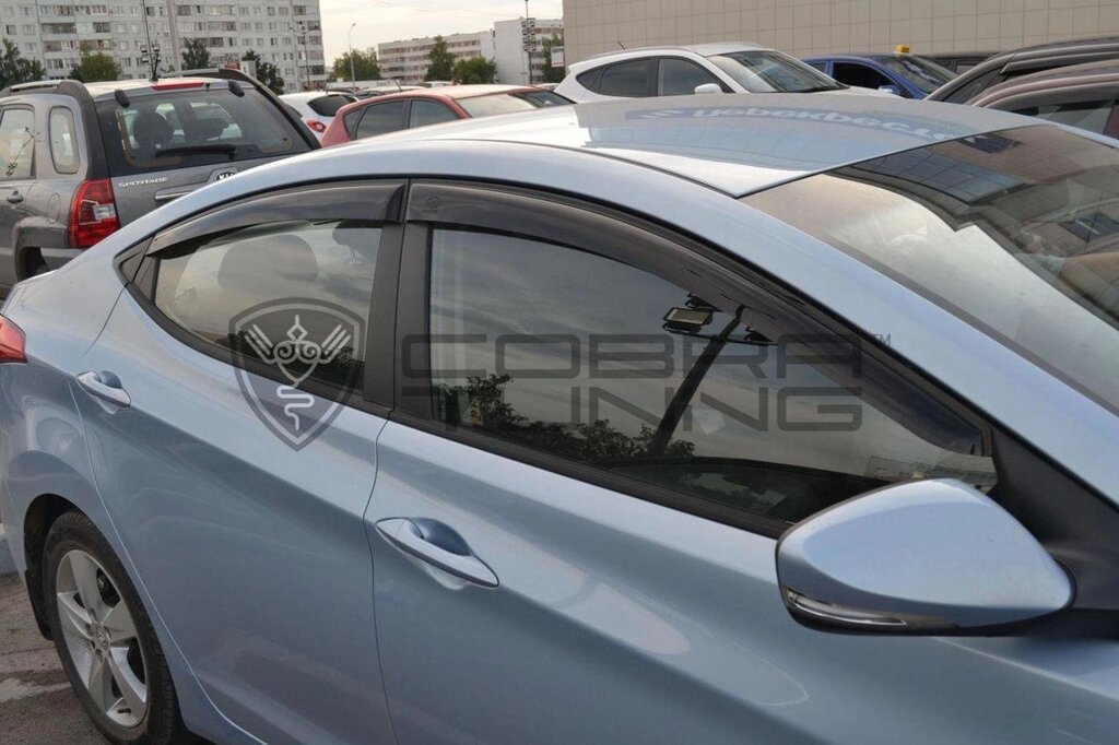 Дефлекторы окон Hyundai Elantra V Sd 2011 Cobra Tuning от компании ООО «ПЛАРК ТРЭЙД» - фото 1