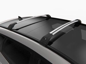 Багажник Turtle Tourmaline v2 серебристый для Kia Sorento 3, 2015-… (на интегрированные рейлинги)