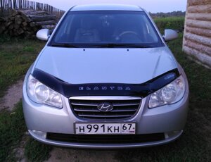 Дефлектор капота - мухобойка, Hyundai Elantra IV 2007-..., VIP TUNING