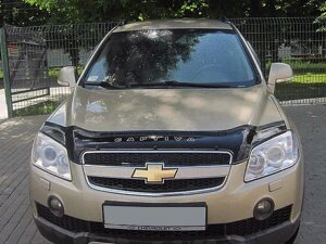 Дефлектор капота - мухобойка, Chevrolet Captiva 2006-2011, VIP TUNING