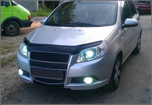 Дефлектор капота - мухобойка, Chevrolet Aveo 2008-… хэтчбек, VIP TUNING