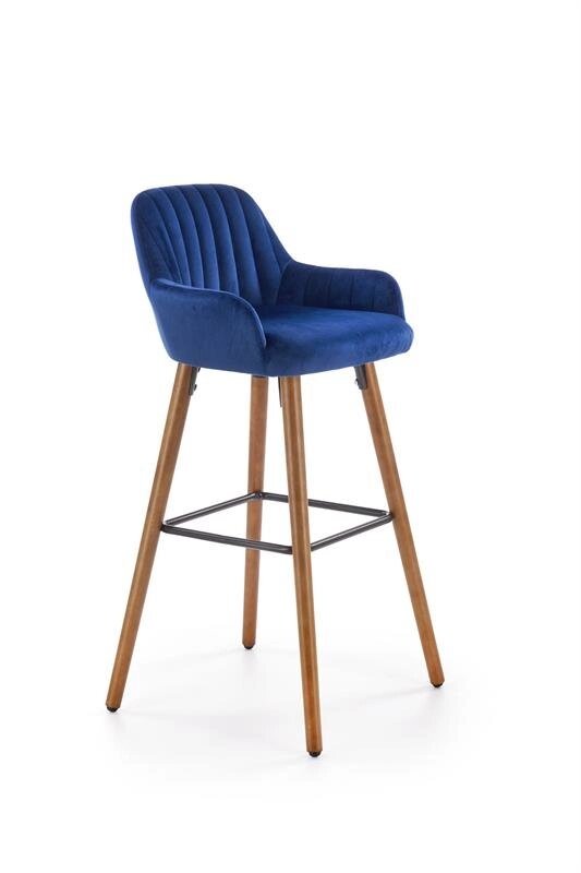 Барный стул Halmar H-93 (синий/орех) от компании Интернет-магазин MebelArt - фото 1