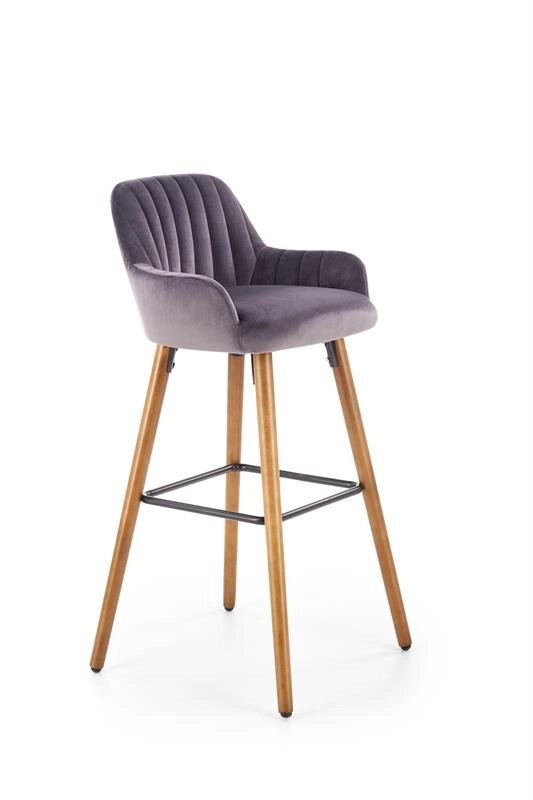 Барный стул Halmar H-93 (темно-серый/орех) от компании Интернет-магазин MebelArt - фото 1