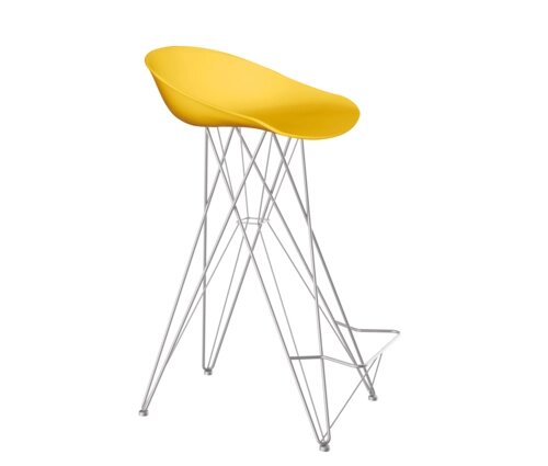 Барный стул Sheffilton SHT-ST19/S66 (желтый / хром лак) от компании Интернет-магазин MebelArt - фото 1