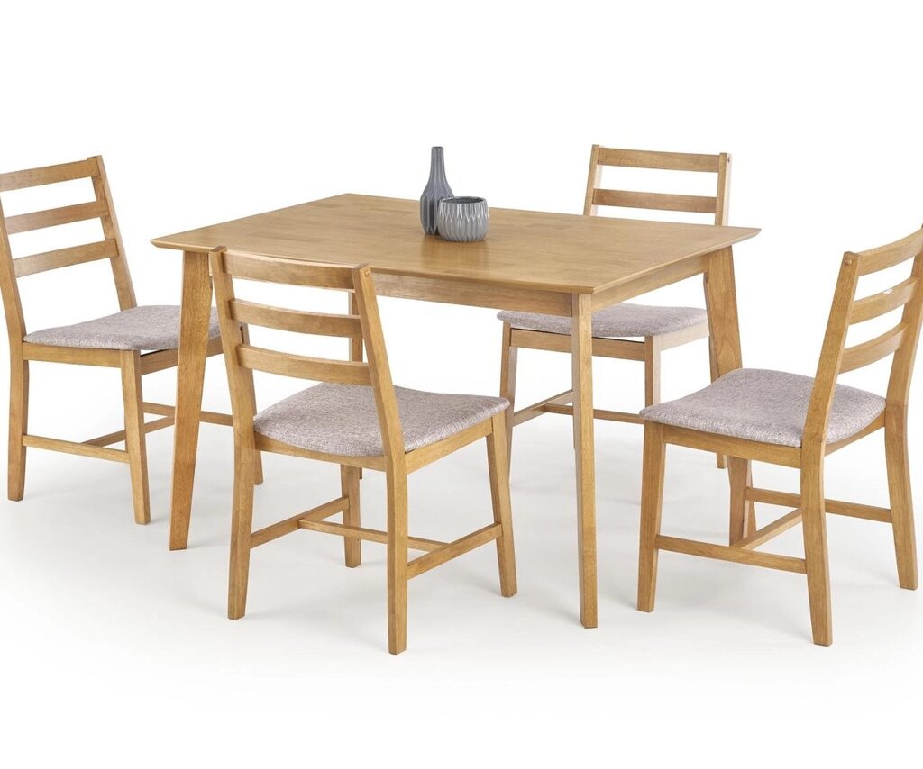 Комплект столовой мебели Halmar CORDOBA (стол + 4 стула) дуб от компании Интернет-магазин MebelArt - фото 1