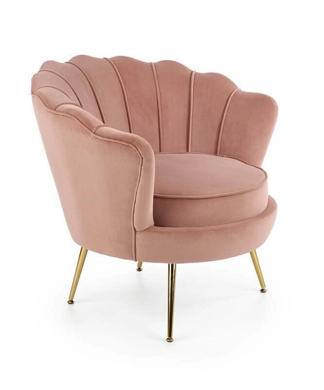 Кресло Halmar AMORINITO (светло-розовый/золотой) от компании Интернет-магазин MebelArt - фото 1