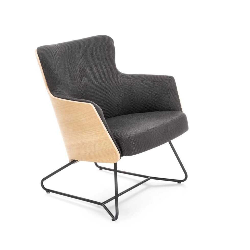 Кресло Halmar CHILLOUT (темно-серый/дуб натуральный) от компании Интернет-магазин MebelArt - фото 1