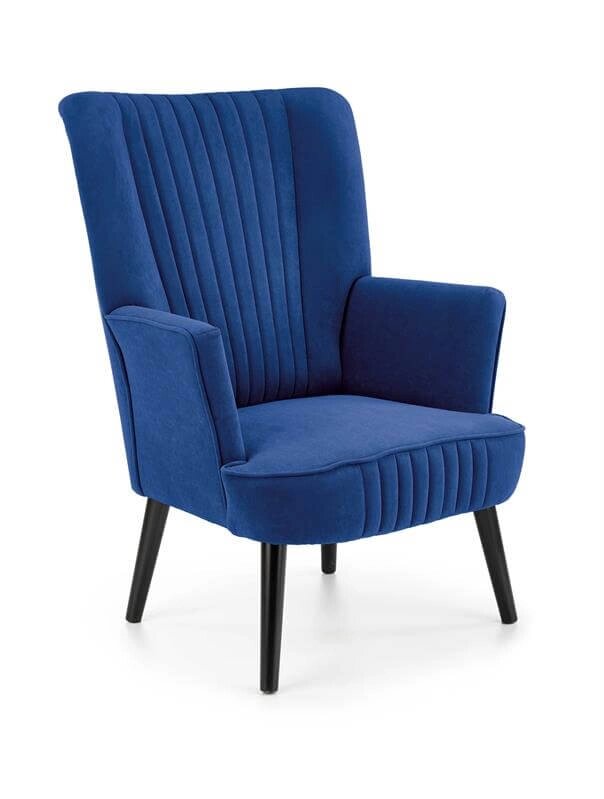 Кресло Halmar DELGADO (темно-синий/черный) от компании Интернет-магазин MebelArt - фото 1