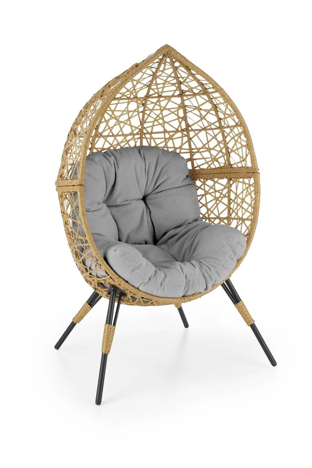 Кресло Halmar OSKAR (натуральный/светло-серый) от компании Интернет-магазин MebelArt - фото 1