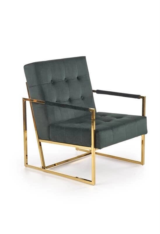 Кресло Halmar PRIUS (темно-зеленый/золотой) от компании Интернет-магазин MebelArt - фото 1