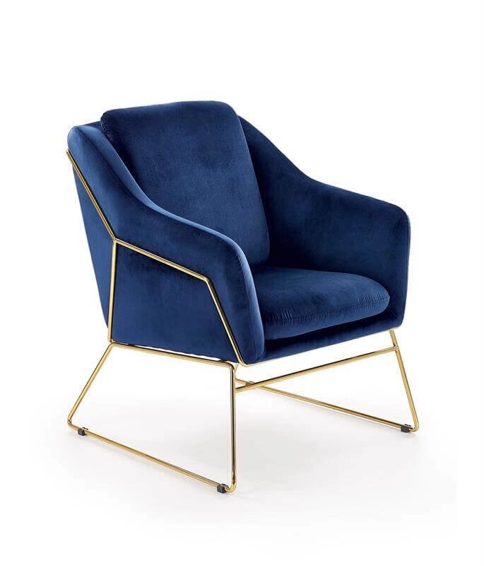 Кресло Halmar SOFT 3 (темно-синий/золотой) от компании Интернет-магазин MebelArt - фото 1