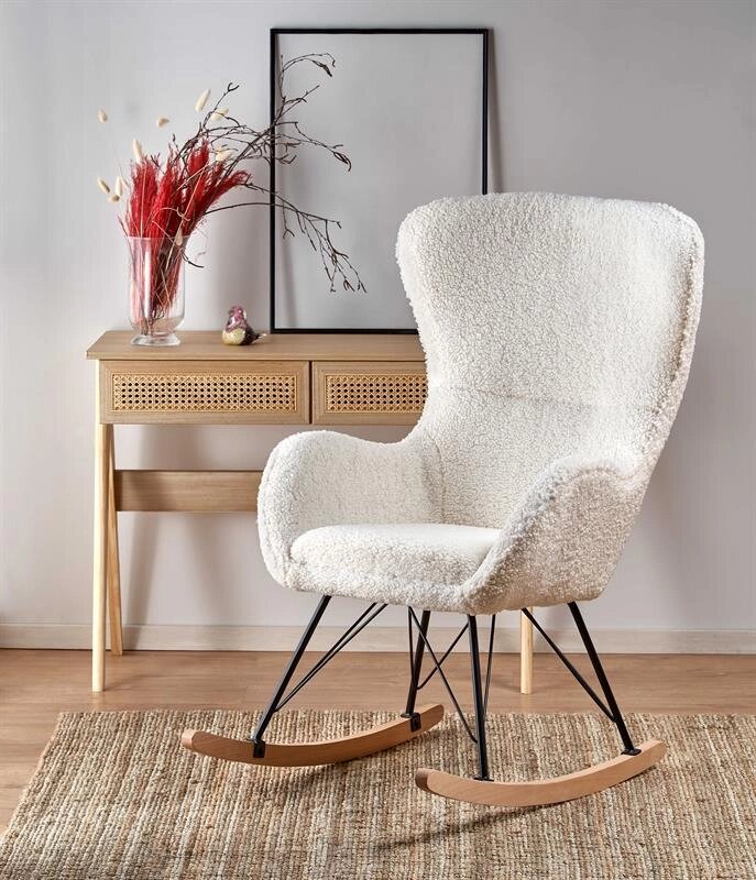 Кресло качалка Halmar LIBERTO 2 (кремовый/натуральный/черный) от компании Интернет-магазин MebelArt - фото 1