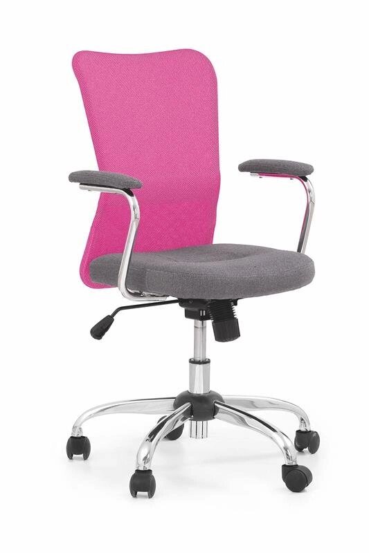 Кресло компьютерное Halmar ANDY (серый/розовый) от компании Интернет-магазин MebelArt - фото 1