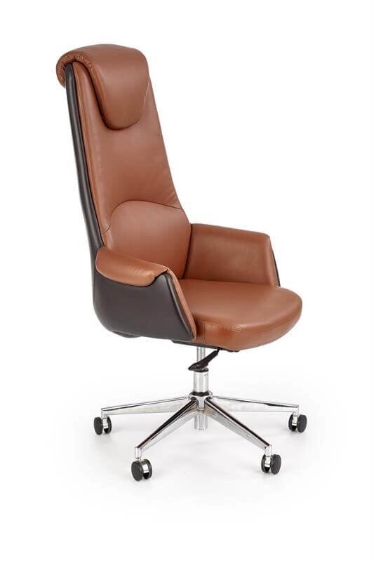 Кресло компьютерное Halmar CALVANO (светло-коричневый/темно-коричневый) от компании Интернет-магазин MebelArt - фото 1