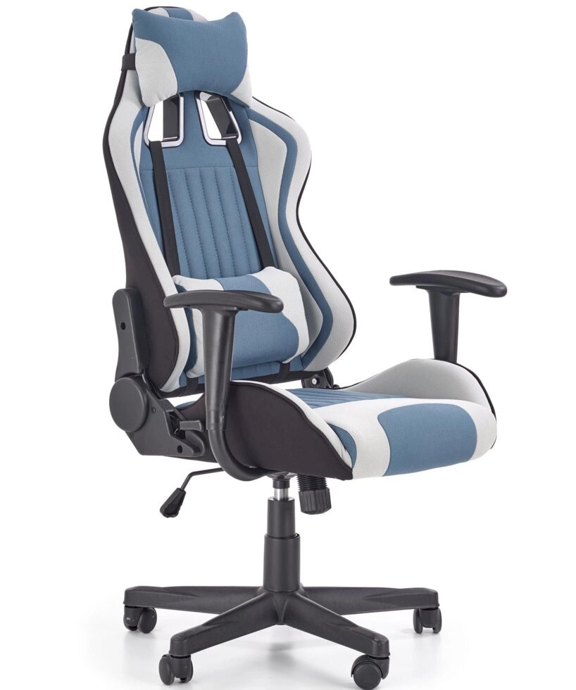 Кресло компьютерное Halmar CAYMAN (светло-серый/бирюзовый) от компании Интернет-магазин MebelArt - фото 1