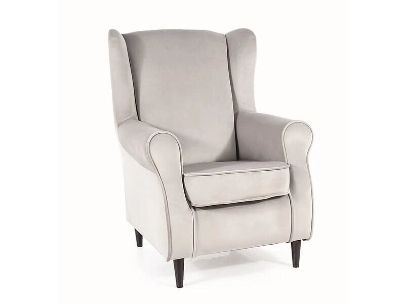 Кресло Signal BARON VELVET (светло-серый/венге) от компании Интернет-магазин MebelArt - фото 1