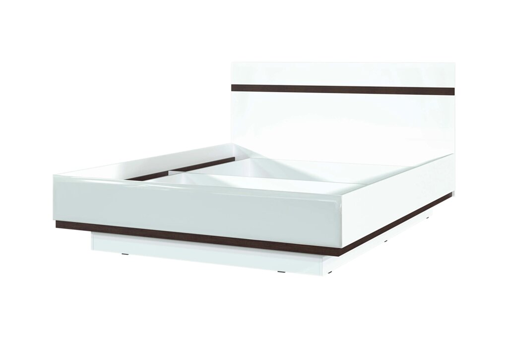 Кровать двойная SV-МЕБЕЛЬ Соло К  универсальная 1,6*2,0 (белый/венге/белый глянец/венге) от компании Интернет-магазин MebelArt - фото 1