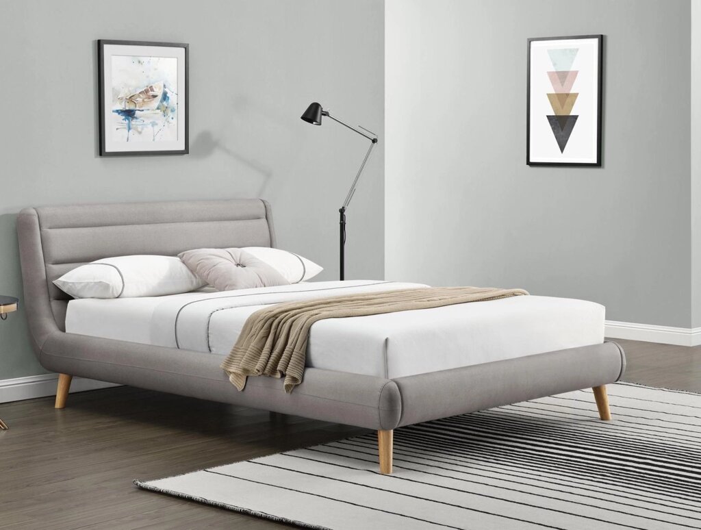 Кровать Halmar ELANDA (светло-серый) 140/200 от компании Интернет-магазин MebelArt - фото 1
