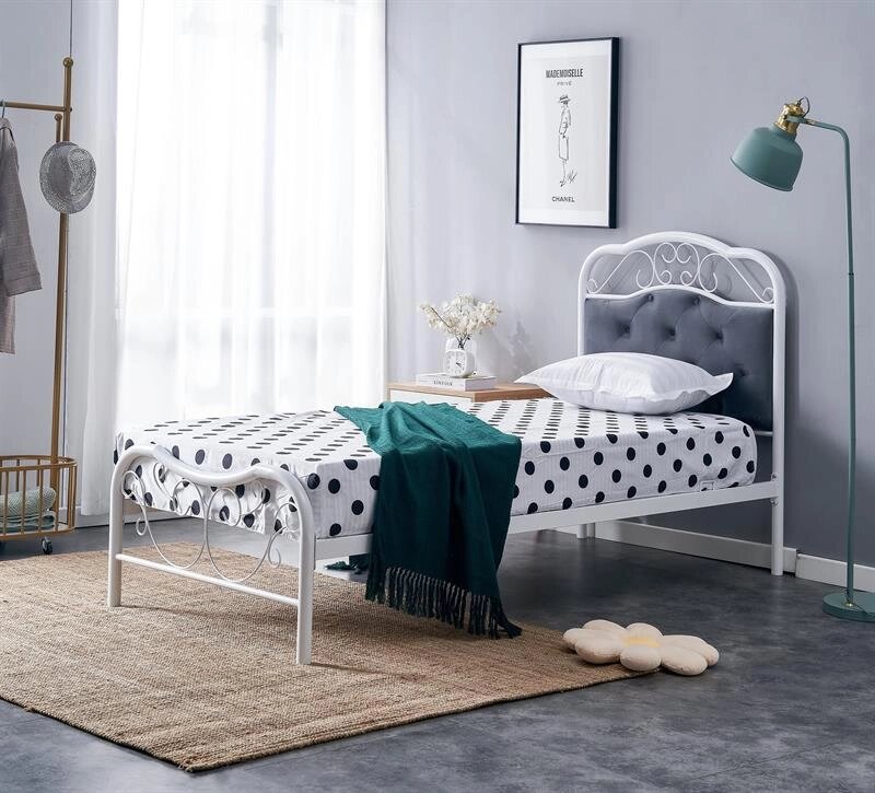 Кровать Halmar FABRIZIA (серый/белый) 90/200 от компании Интернет-магазин MebelArt - фото 1