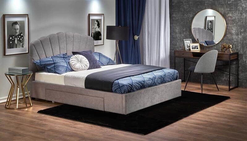 Кровать HALMAR GABRIELLA (светло-серый) 160/200 от компании Интернет-магазин MebelArt - фото 1