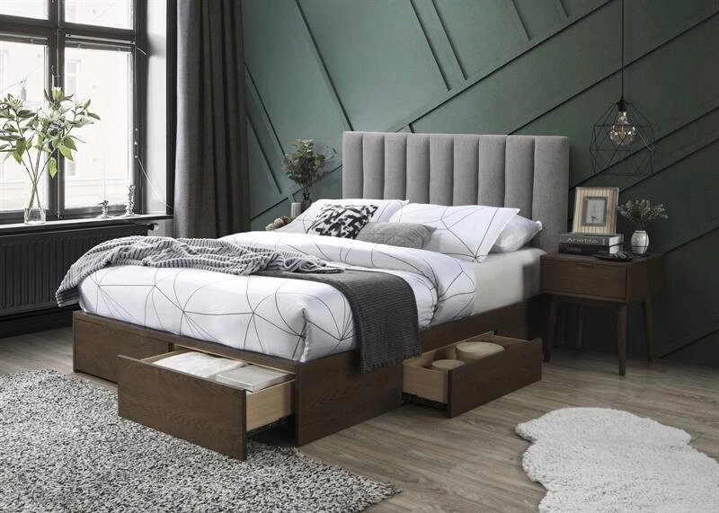 Кровать Halmar GORASHI (серый/орех) 160/200 от компании Интернет-магазин MebelArt - фото 1
