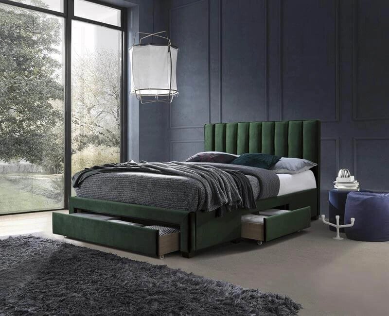 Кровать Halmar GRACE (темно-зеленый) 160/200 от компании Интернет-магазин MebelArt - фото 1