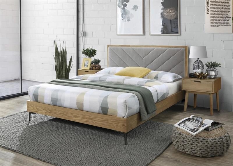 Кровать Halmar MARGARITA (серый/натуральный) 160/200 от компании Интернет-магазин MebelArt - фото 1
