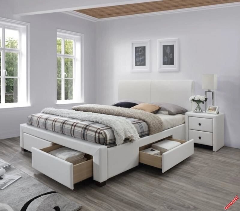Кровать Halmar MODENA 2 (белый) от компании Интернет-магазин MebelArt - фото 1