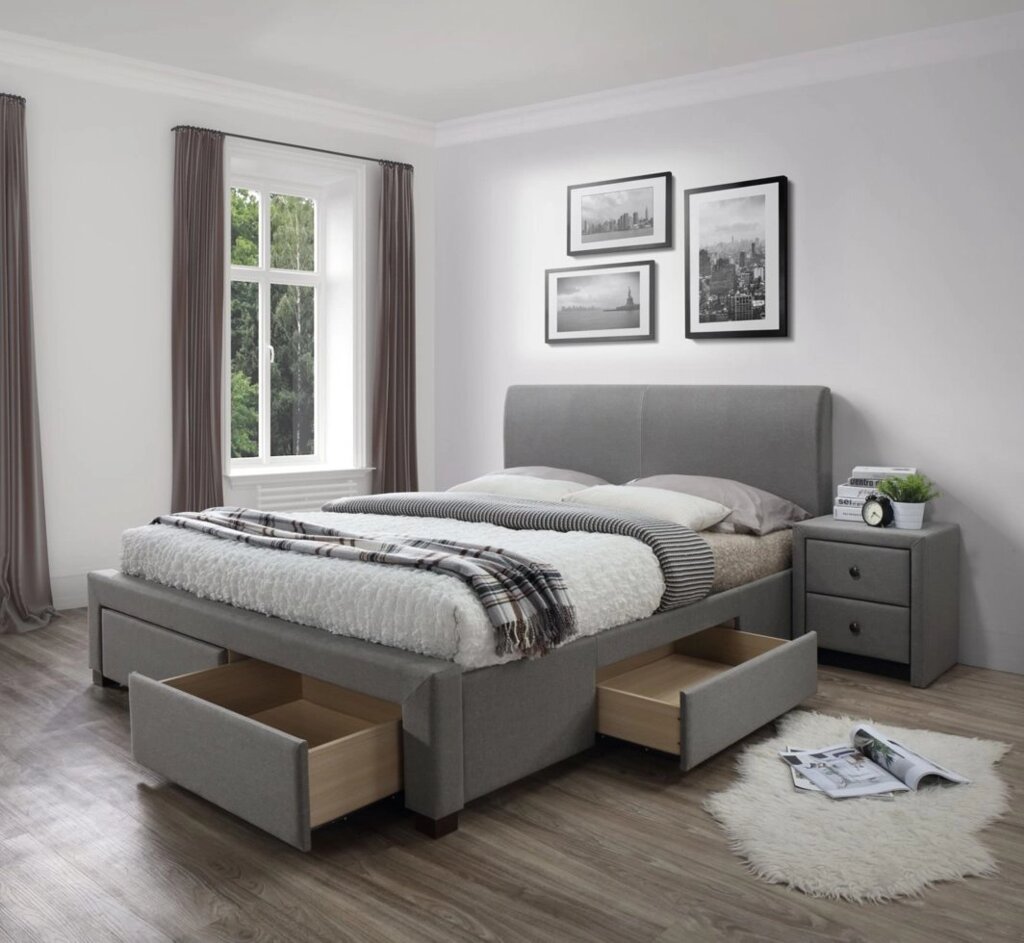 Кровать Halmar MODENA (серый) 140/200 от компании Интернет-магазин MebelArt - фото 1