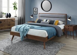 Кровать Halmar ORLANDO 160 (серый/орех)