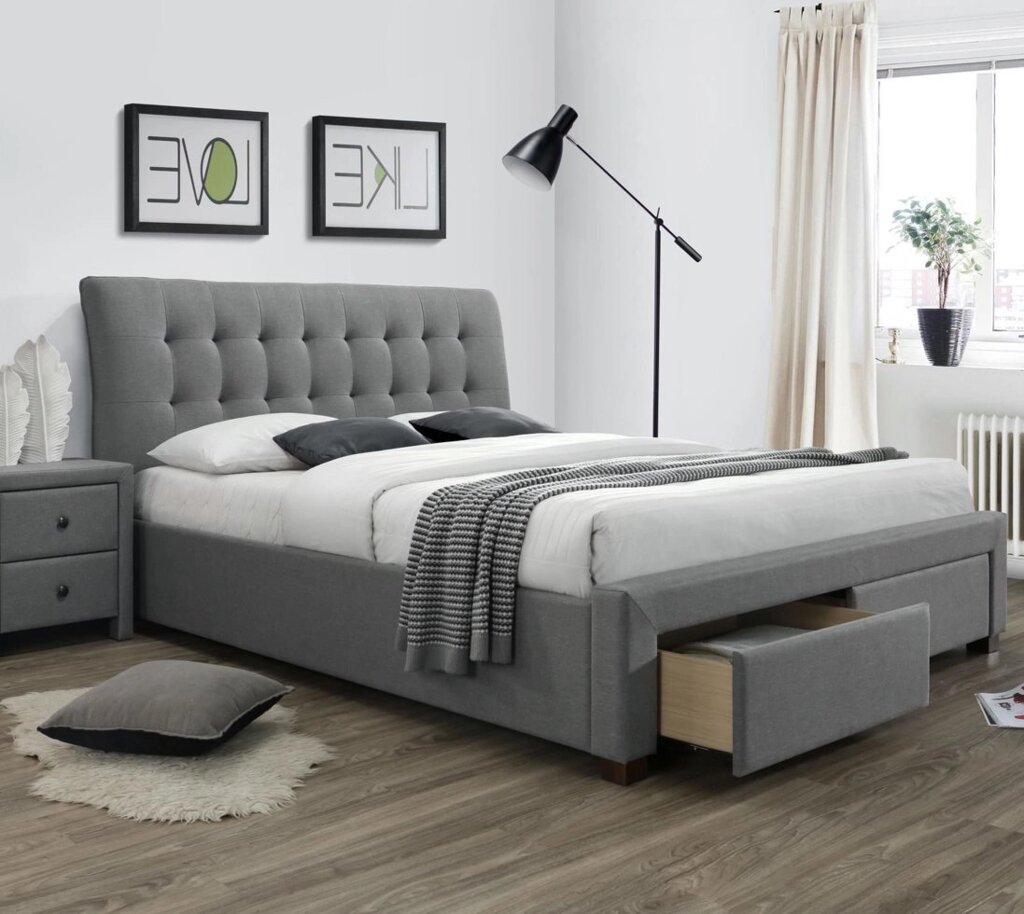 Кровать Halmar PERCY (серый) 160/200 от компании Интернет-магазин MebelArt - фото 1