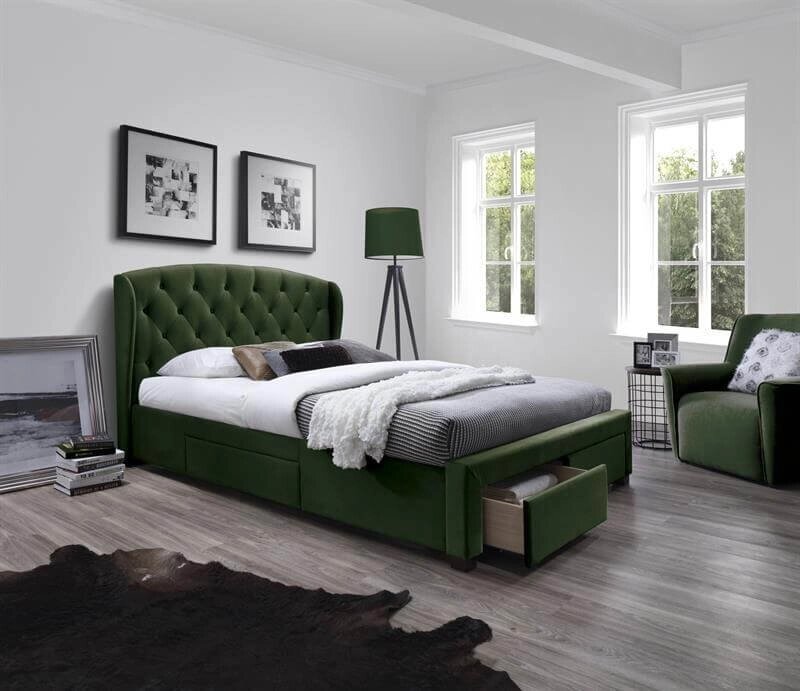 Кровать Halmar SABRINA (темно-зеленый) 160/200 от компании Интернет-магазин MebelArt - фото 1