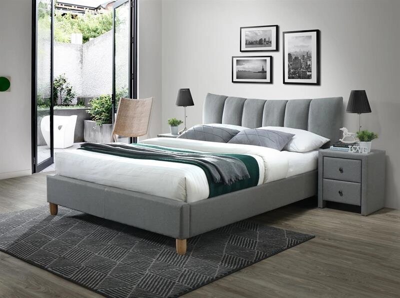 Кровать Halmar SANDY 2 160 (серый/бук) от компании Интернет-магазин MebelArt - фото 1