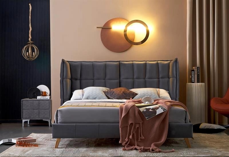 Кровать Halmar SCANDINO (серый) 160/200 от компании Интернет-магазин MebelArt - фото 1