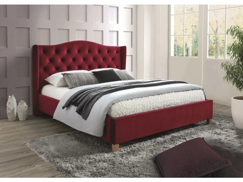 Кровать Signal ASPEN Velvet (бордовый) 160/200 от компании Интернет-магазин MebelArt - фото 1