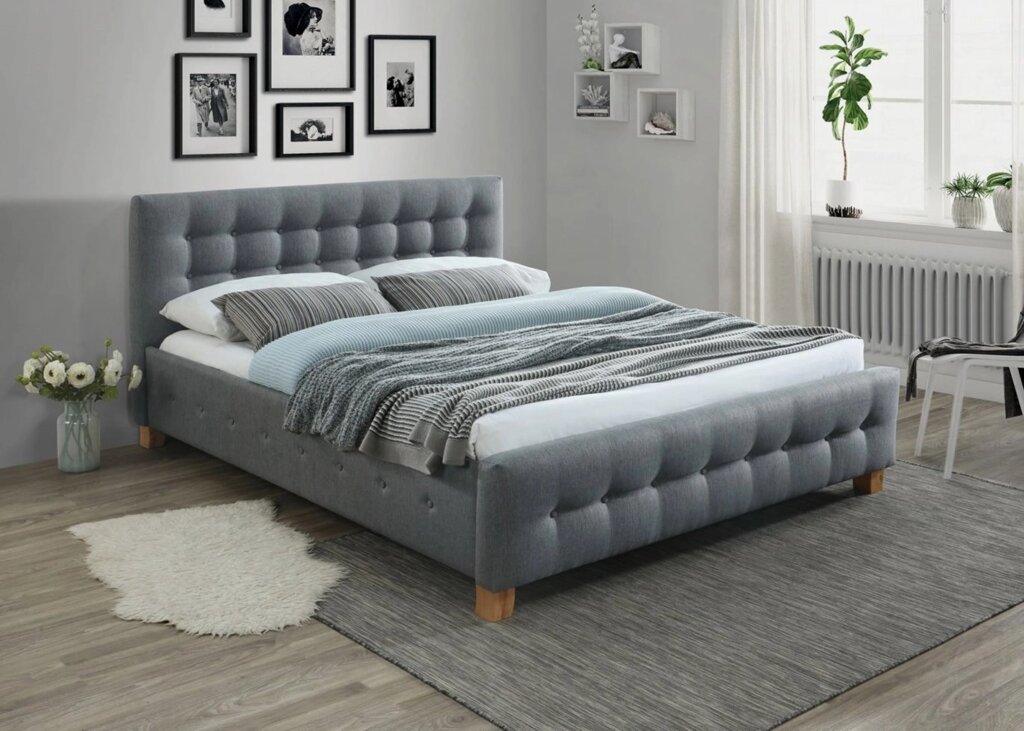Кровать Signal BARCELONA 160 (серый/дуб) от компании Интернет-магазин MebelArt - фото 1
