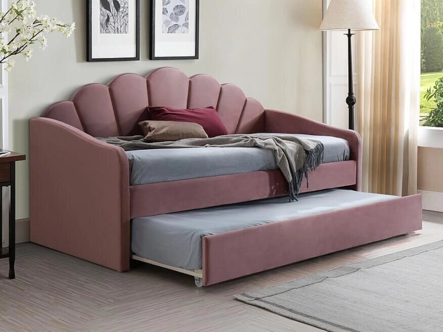 Кровать SIGNAL BELLA VELVET (античный розовый) 90/200 от компании Интернет-магазин MebelArt - фото 1