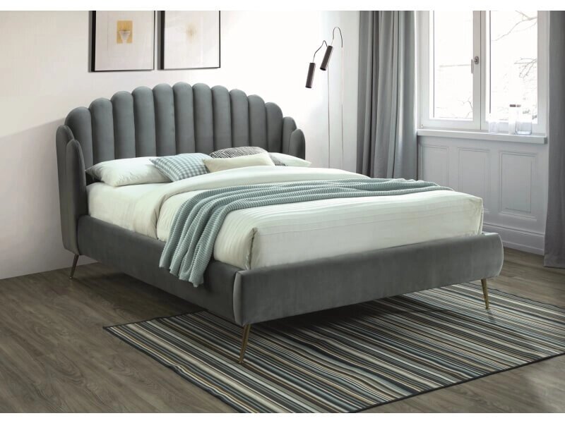 Кровать Signal CALABRIA Velvet (серый) 160/200 от компании Интернет-магазин MebelArt - фото 1