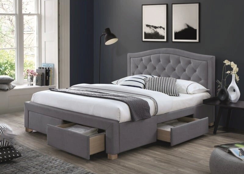 Кровать Signal ELECTRA Velvet (серый) 160/200 от компании Интернет-магазин MebelArt - фото 1