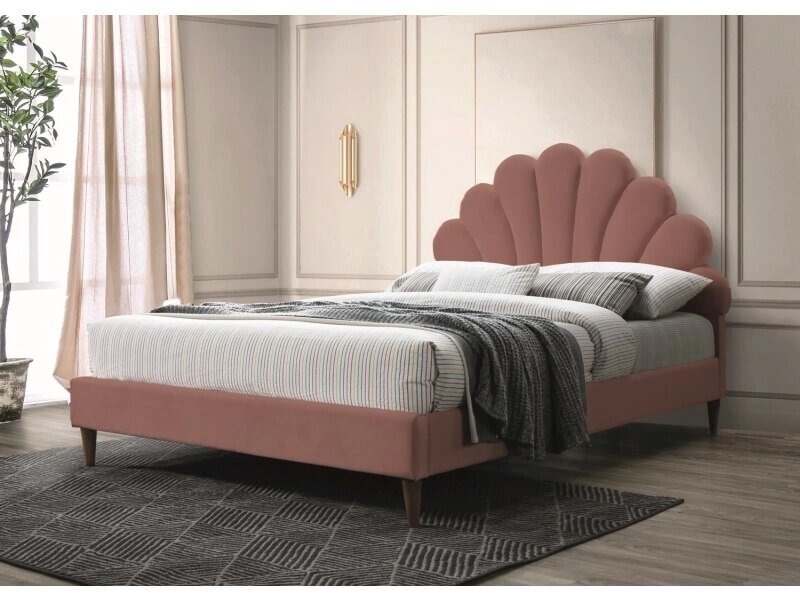 Кровать Signal SANTANA Velvet (античный розовый/дуб) 160/200 от компании Интернет-магазин MebelArt - фото 1