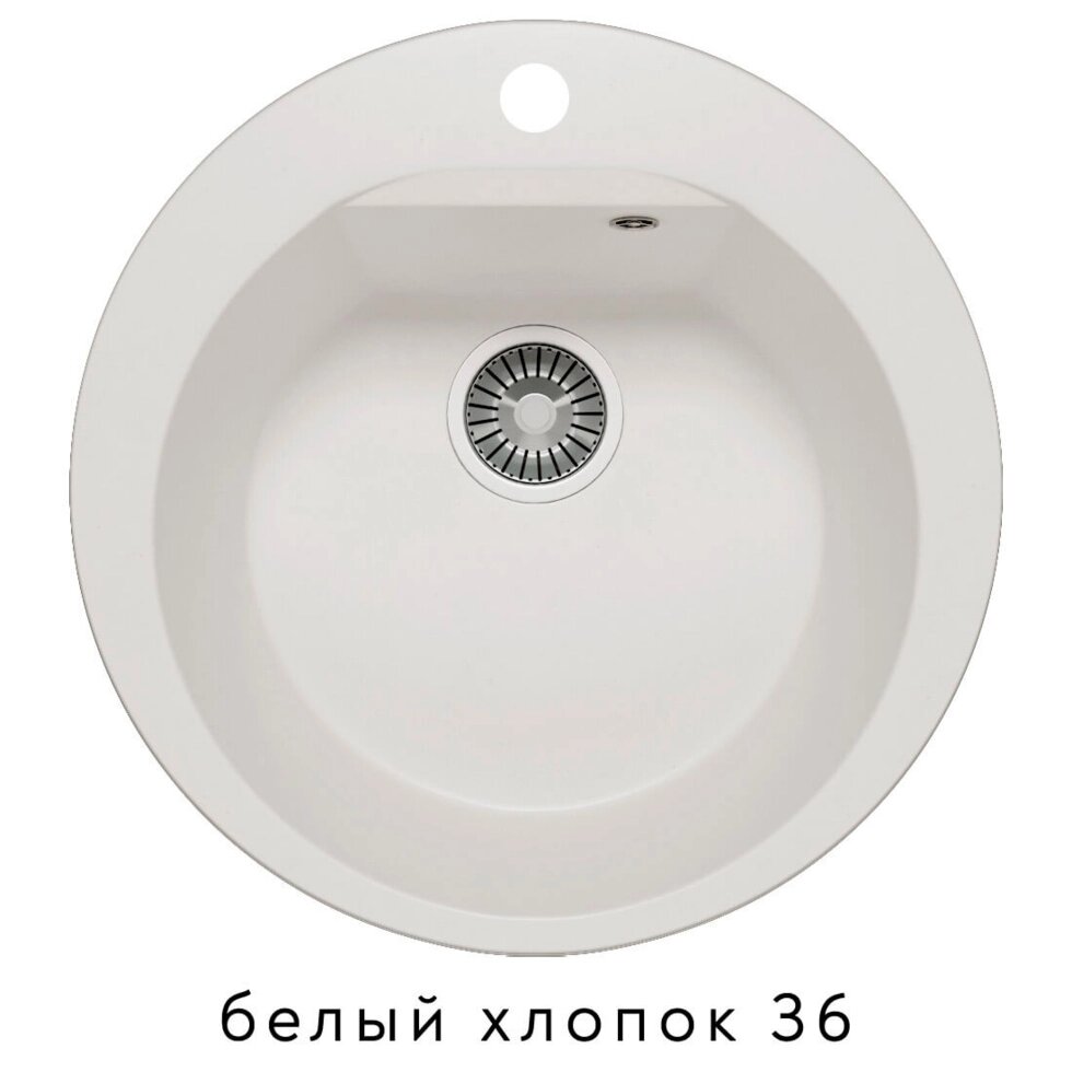 Кухонная мойка Polygran ATOL-520 (белый хлопок) от компании Интернет-магазин MebelArt - фото 1