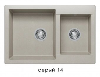 Кухонная мойка Polygran BRIG-772 №14 (серый) от компании Интернет-магазин MebelArt - фото 1
