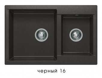 Кухонная мойка Polygran BRIG-772 №16 (черный) от компании Интернет-магазин MebelArt - фото 1